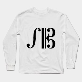 C clef and F (black) Long Sleeve T-Shirt